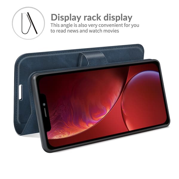 iPhone 13 nahkainen lompakkokotelo sininen