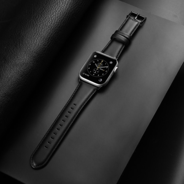 Dux Ducis Läderarmband Apple Watch 38/40/41 mm Svart