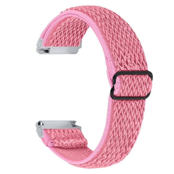 Fitbit Versa/Versa 2 -punottu nylonranneke, vaaleanpunainen