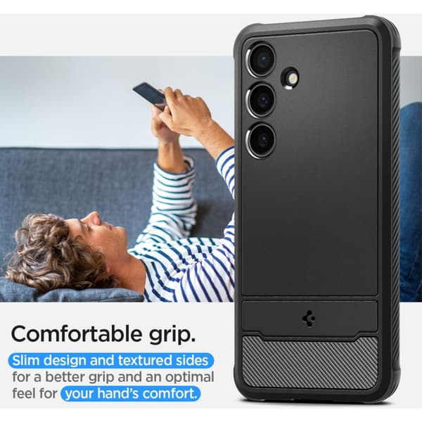 Spigen Samsung Galaxy S24 Case Rugged Armor Black