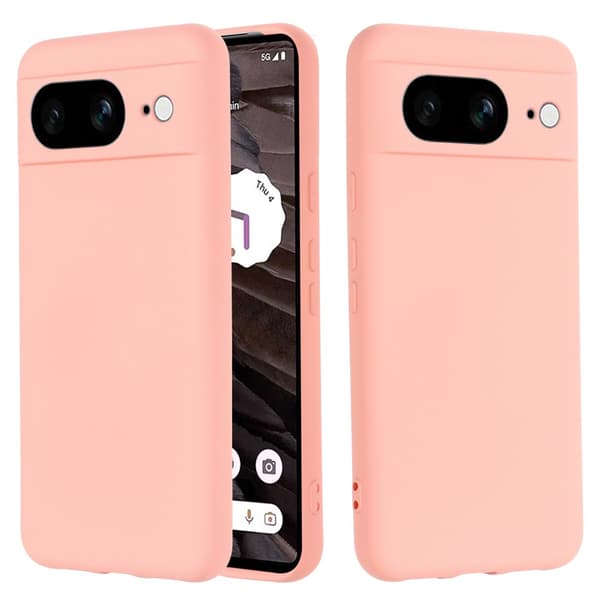 Silikoni Google Pixel 8 -kuori, vaaleanpunainen
