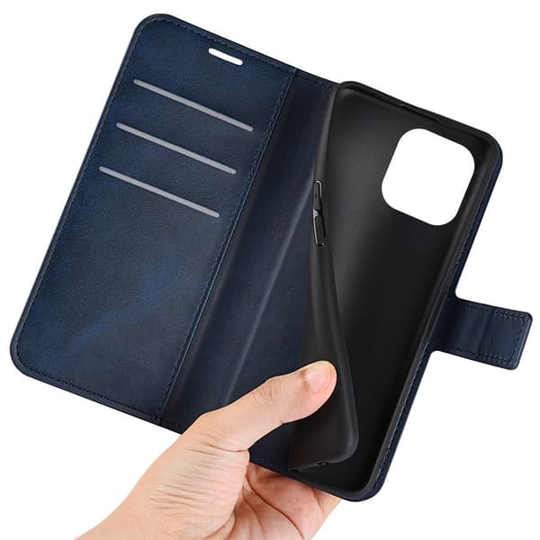 iPhone 14 Pro Max Wallet Läder Blå