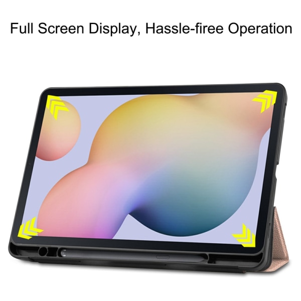 Fodral Tri-Fold Galaxy Tab S7/S8 Med S Pen-hållare Roséguld