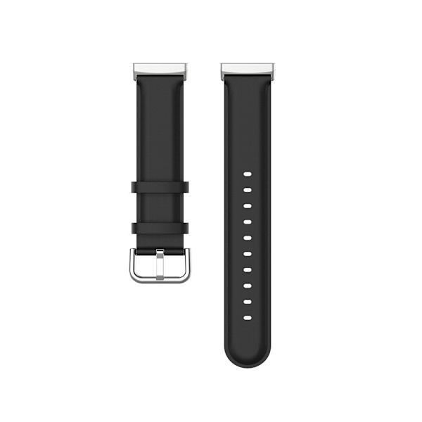 Ægte læderrem til Fitbit Versa 3/Sense - Sort