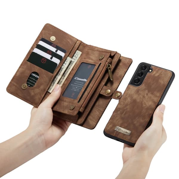 CaseMe Plånboksfodral Multi-Slot Samsung Galaxy S21 Brun