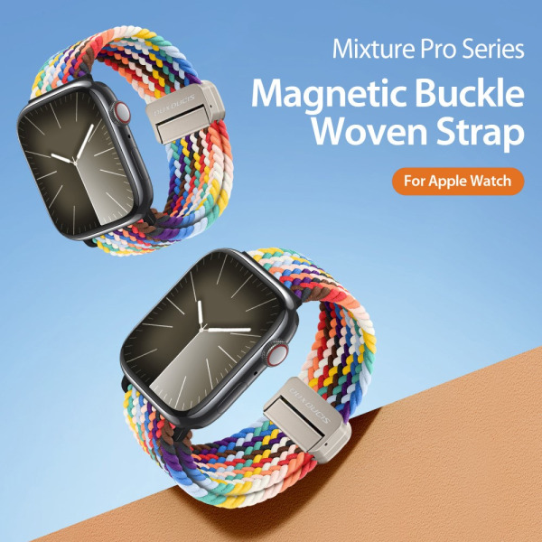 Dux Ducis elastisk nylonvævet rem Apple Watch 42/44/45 mm regn