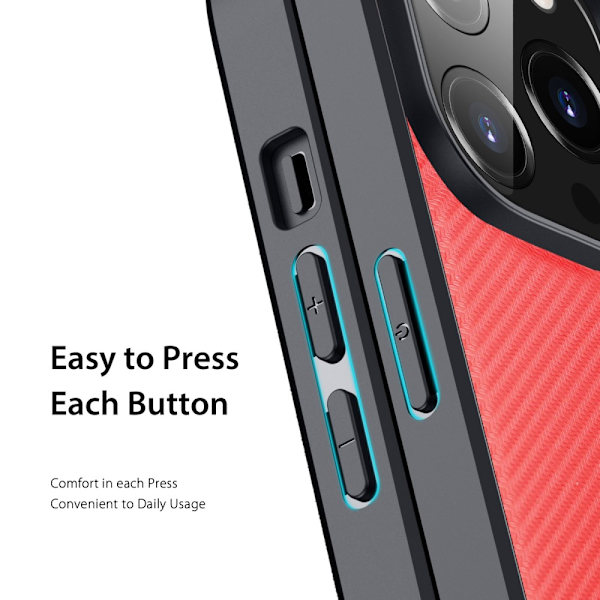 Dux Ducis Fino -sarjan kuori iPhone 14 Prolle, punainen