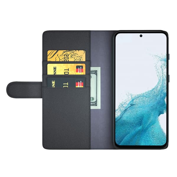 Ægte lædercover Samsung Galaxy A54 Sort