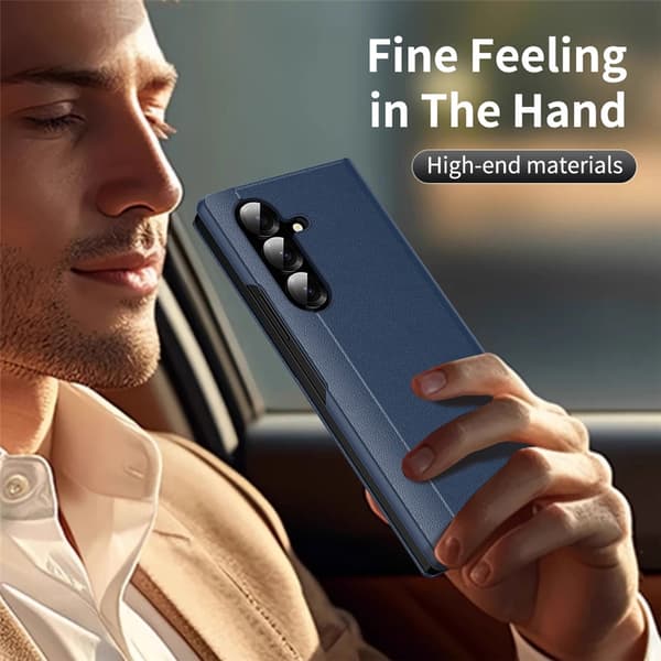 Läderfodral Smart View Samsung Galaxy Z Fold 7 Blå