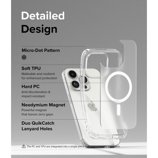 Ringke Fusion Magnetic Case iPhone 15 Pro Max Matte Clear