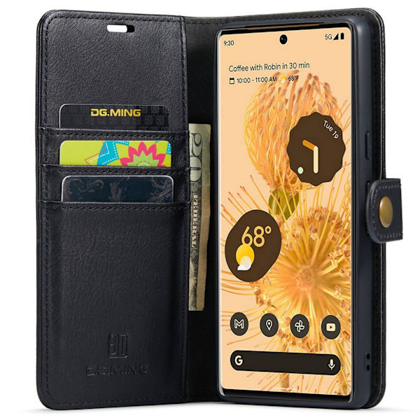 DG.MING 2-i-1 Magnet Pung Google Pixel 7 Pro Sort