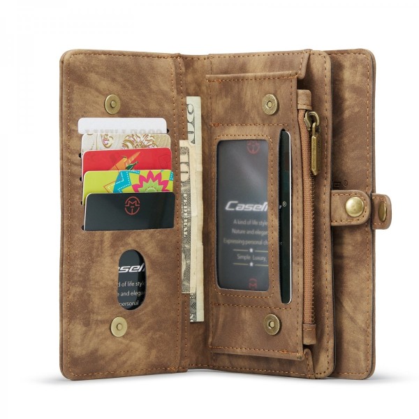 CaseMe Multi-Slot 2 i 1 Wallet Case iPhone 13 Pro Max Brun