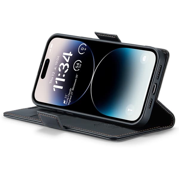 CaseMe Slim Pungetui RFID-beskyttelse iPhone 15 Pro Sort