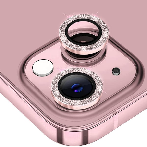 Hat Prince Glitter Linsebeskyttelse iPhone 14/14 Plus Rosa