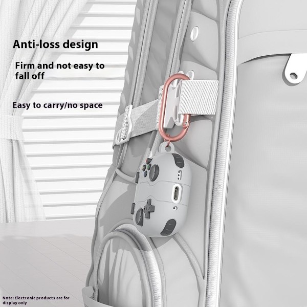 Silikonskal Med Karbinhake Apple AirPods 4 Gamepad Grå