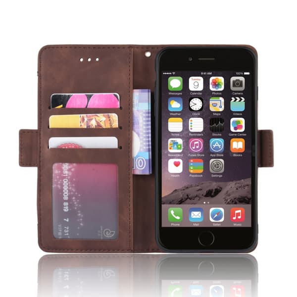 Multi Slot Pung Etui iPhone 7/8 Plus Brun
