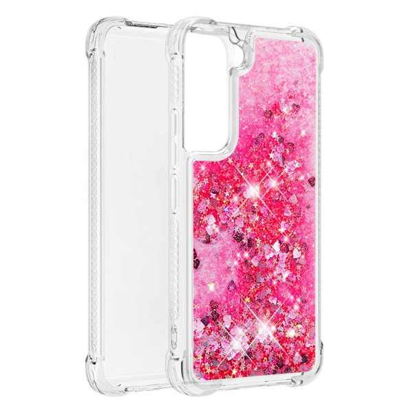 Glitter Bling TPU -kotelo Samsung Galaxy S22 Plus - Vaaleanpunainen