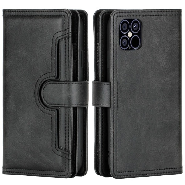 Plånboksfodral Läder Multi-Slot iPhone 12 Pro Max Svart