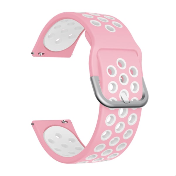 Fitbit Versa/Versa 2 -urheiluranneke, vaaleanpunainen/valkoinen