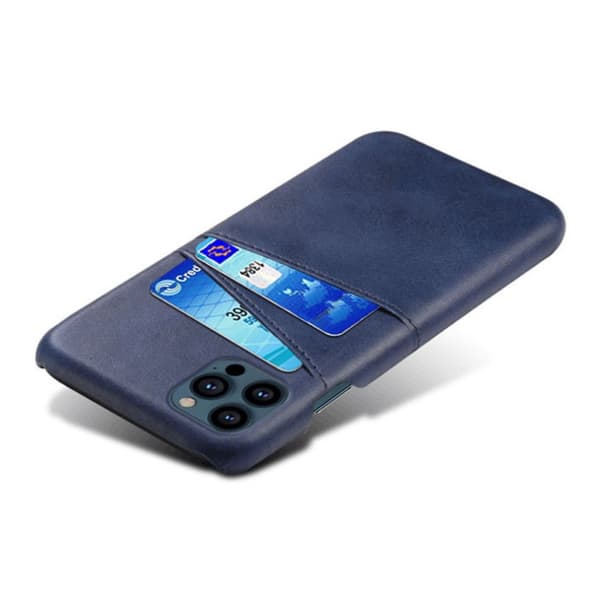 Läderskal Med Kortfack iPhone 13 Pro Blå