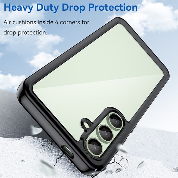Hybrid Edge Case Samsung Galaxy S24 FE Musta