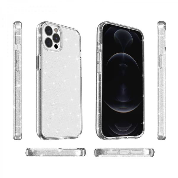 iPhone 13 Pro Max -kuori Glitter Transparent