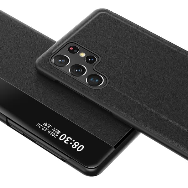 Samsung Galaxy S22 Plus Etui Med Display Sort