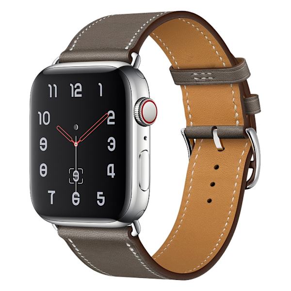 Ægte læderrem til Apple Watch 42/44/45/49 mm Grå