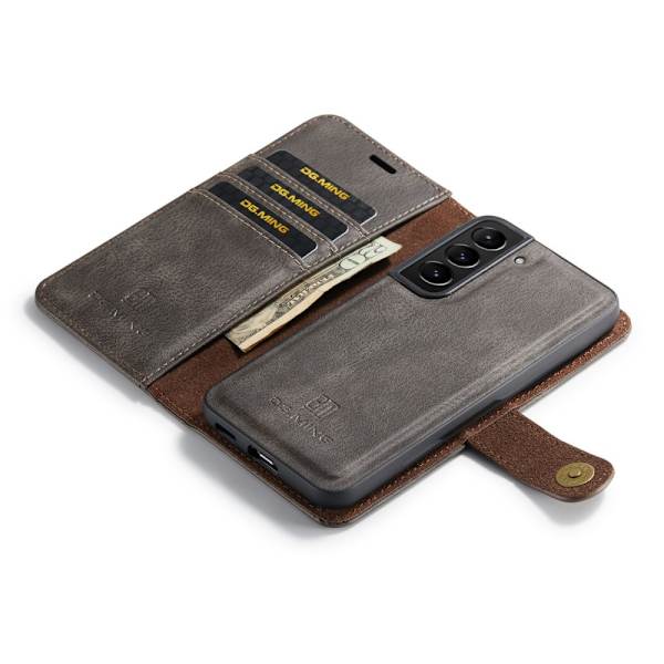 DG.MING 2-in-1 Magnet Wallet Samsung Galaxy S23 Brown