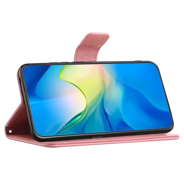 Lædertaske Butterflies Samsung Galaxy A14 Pink
