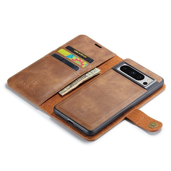 DG.MING 2-in-1 Magnet Wallet Google Pixel 8 Pro Cognac