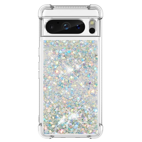 Glitter Bling TPU-kuori Google Pixel 8 Prolle, hopea