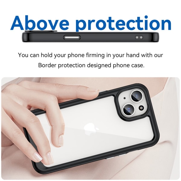 Hybrid Edge Case iPhone 15 Plus Svart