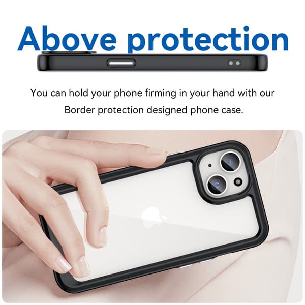 Hybrid Edge Skal iPhone 15 Plus Svart