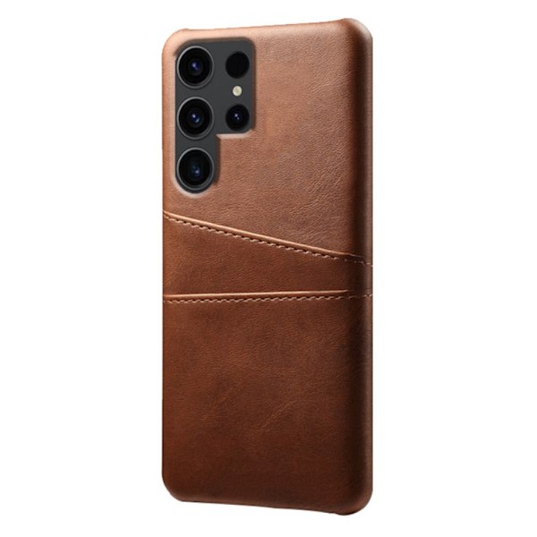 Læderskal Kortlomme Samsung Galaxy S24 Ultra Brun