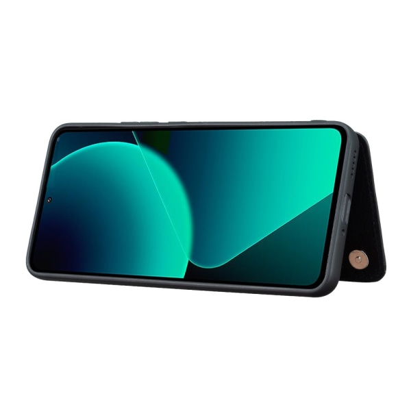 Xiaomi 13T Pro -kotelo piilotetulla lompakolla, musta
