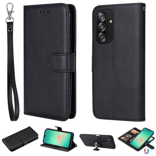 Läder Magnetfodral Samsung Galaxy A17 Svart