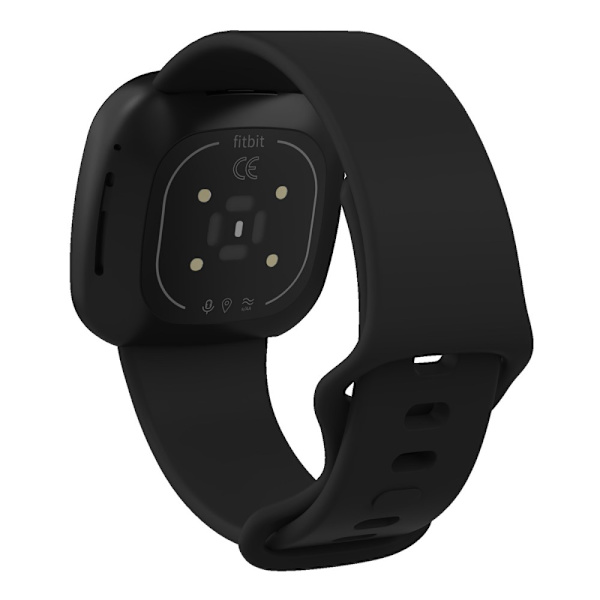 Silikonarmband Fitbit Versa 4/Sense 2 Svart (L)