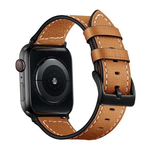 Klassinen nahkaranneke Apple Watch 45mm Series 9 Cognac