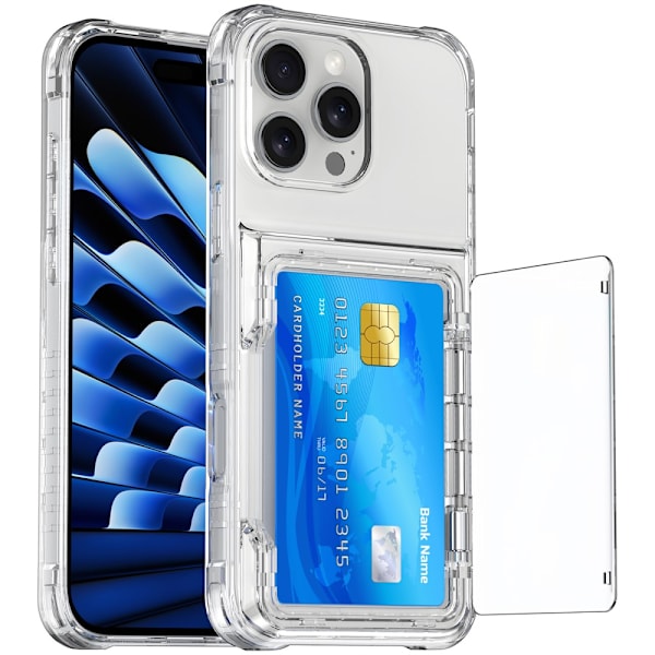 Skal Kortfack Kickstand iPhone 16 Pro Max Transparent
