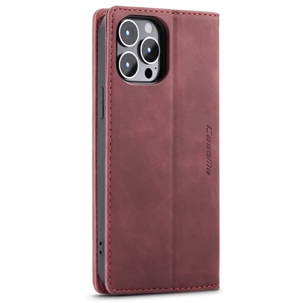 CaseMe Slim Pungetui iPhone 14 Pro Rød