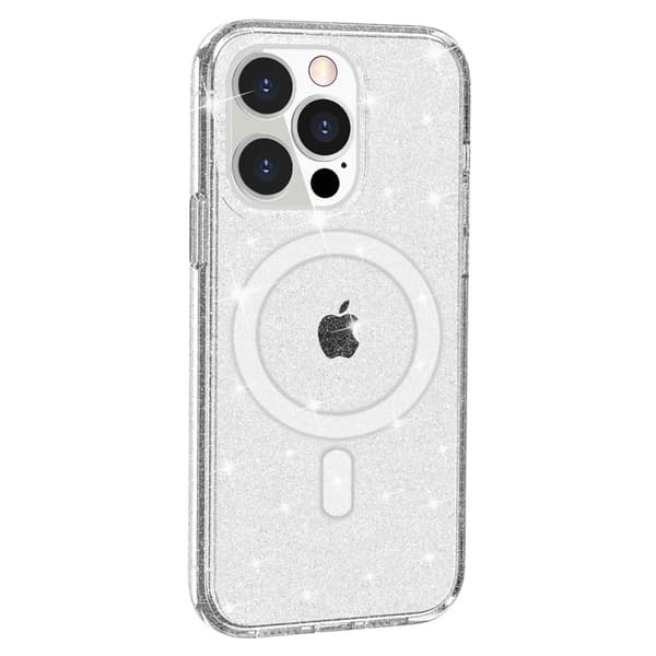 Kimalteleva MagSafe-kuori iPhone 14 Pro Max - läpinäkyvä