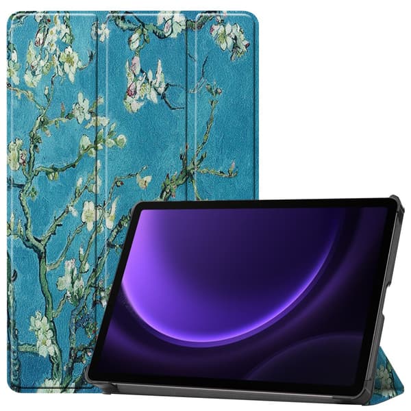 Samsung Galaxy Tab S9 FE Etui Tri-fold Kirsebærblomster