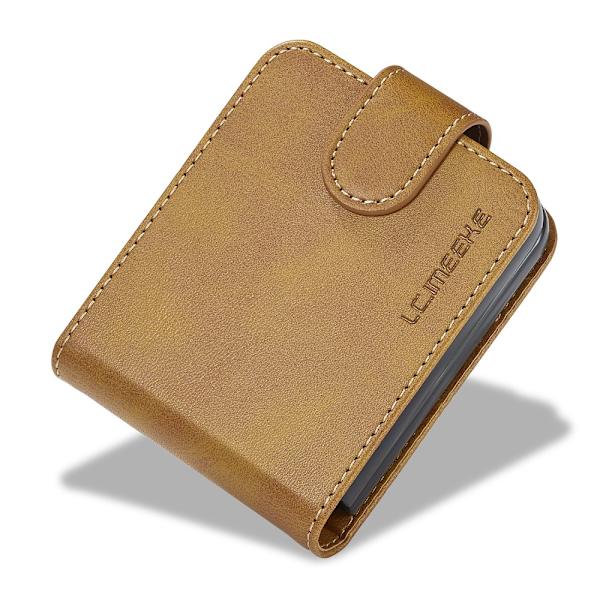 LC.IMEEKE Plånboksfodral Samsung Galaxy Z Flip 5 Cognac