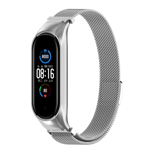 Milanese Loop Armband Xiaomi Mi Band 5/6 Silver