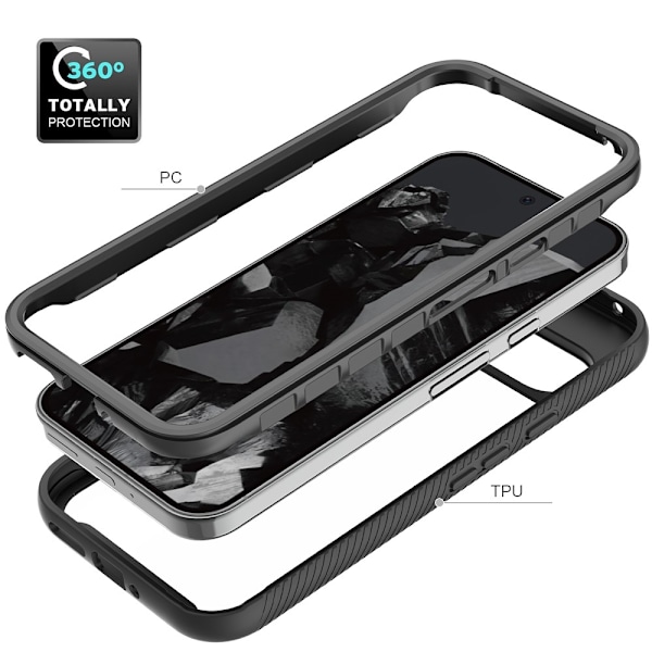 Allround Cover Skal Google Pixel 9 Pro XL Sort