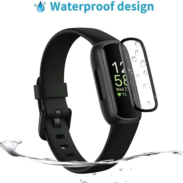 Heltäckande Skärmskydd Fitbit Inspire 3 Svart