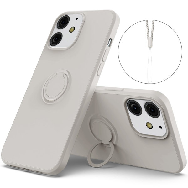 iPhone 13 Mini Skal Med Ringhållare Grå