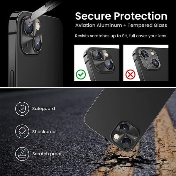 Hat Prince Aluminium Kamerabeskyttelse iPhone 14/iPhone 14 Plus Lilla