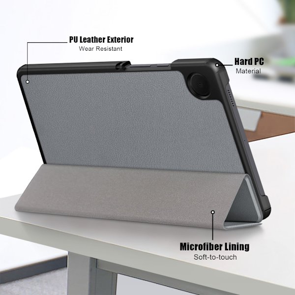 Samsung Galaxy Tab A9 -kotelo Tri-fold - Harmaa